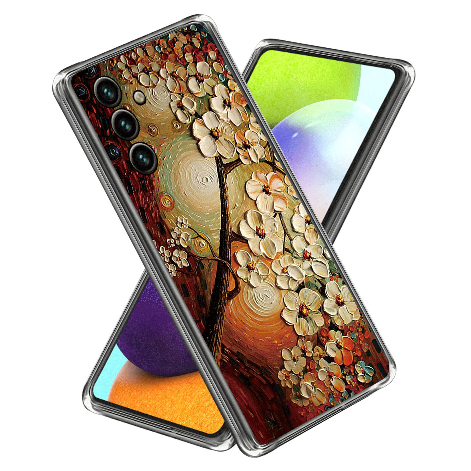 

Schlankes Gehäuse Für Samsung Galaxy A24 4G Soft TPU Telefonabdeckungsmuster Druck Imd Stoßdämpfer Hülle - Blume, Galaxy A24 4G