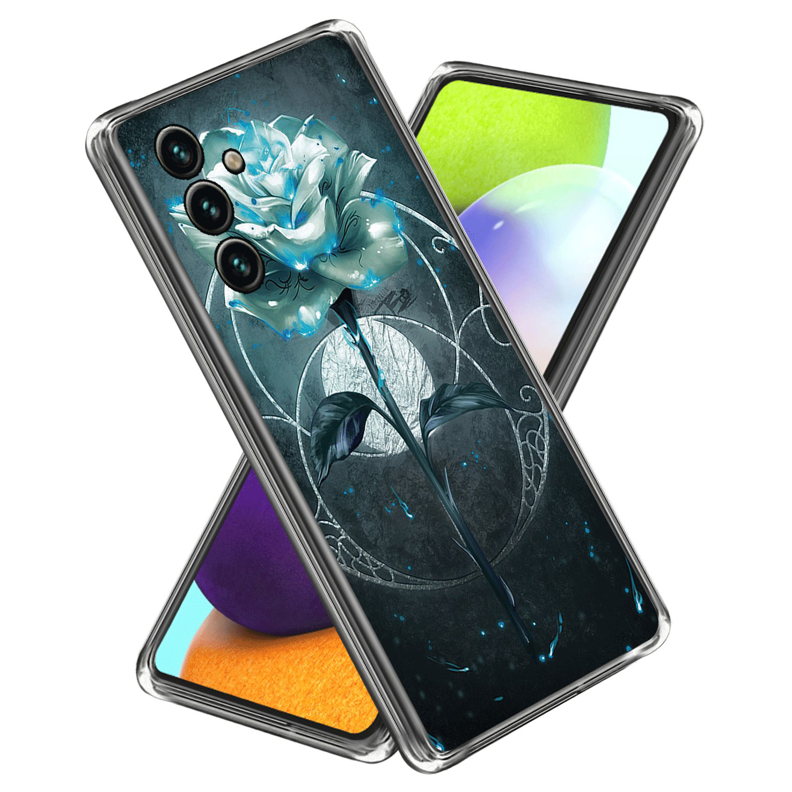 

Schlankes Gehäuse Für Samsung Galaxy A24 4G Soft TPU Telefonabdeckungsmuster Druck Imd Stoßdämpfer Hülle - Rose, Galaxy A24 4G