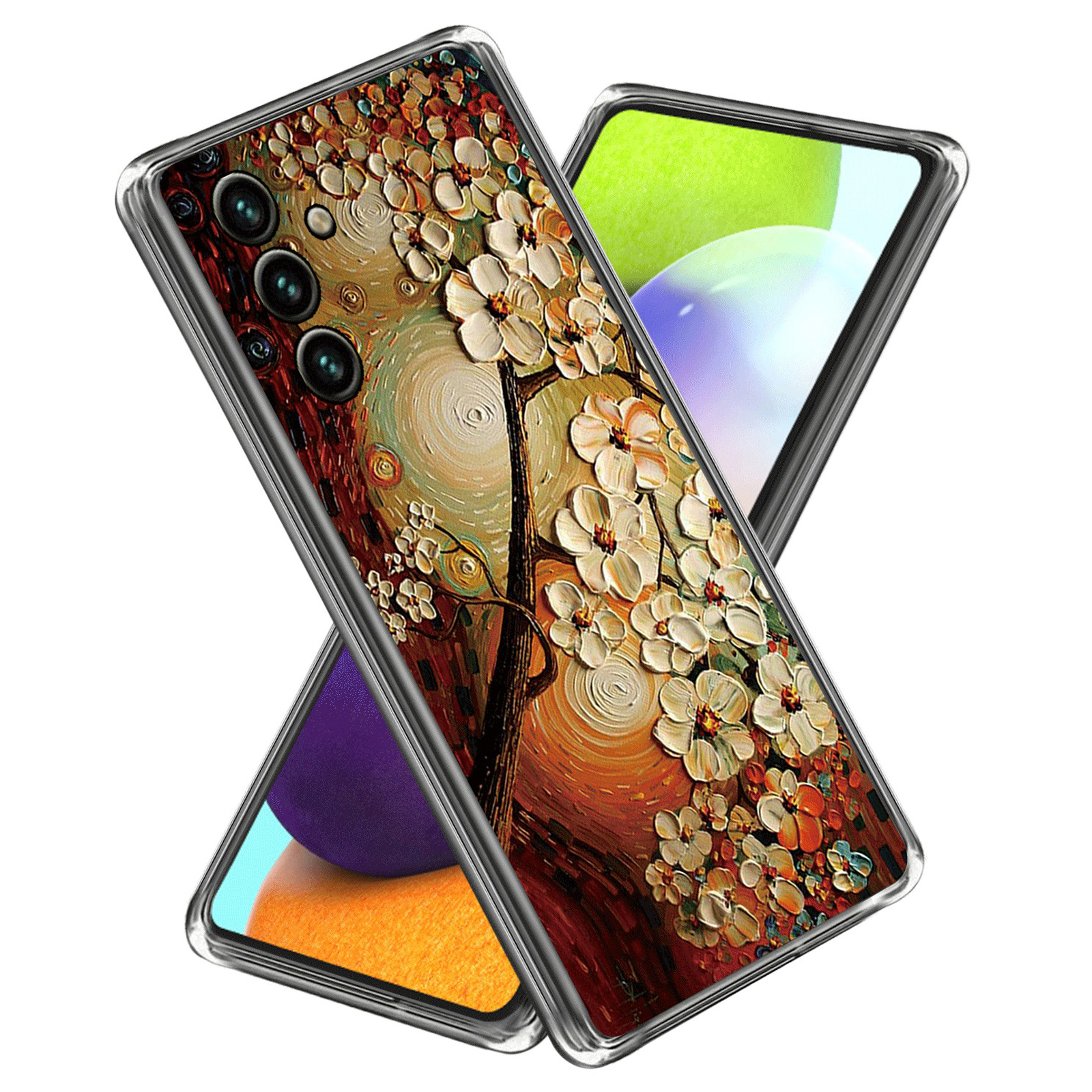 

Für Samsung Galaxy M14 5G Weiche TPU -stoßdämpfung Telefon Fall Muster Druckschalenabdeckung - Blume, Galaxy M14 5G