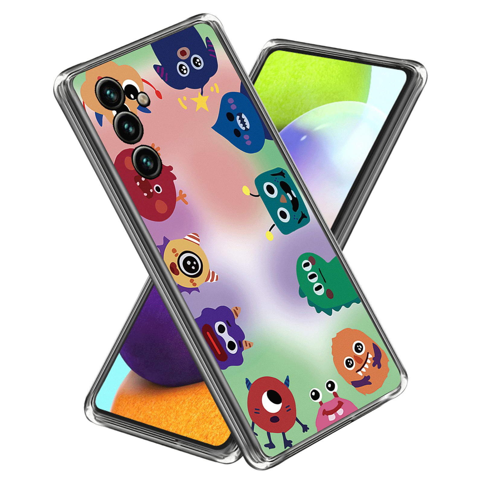 

Für Samsung Galaxy M14 5G Weiche TPU -stoßdämpfung Telefon Fall Muster Druckschalenabdeckung - Monster, Galaxy M14 5G
