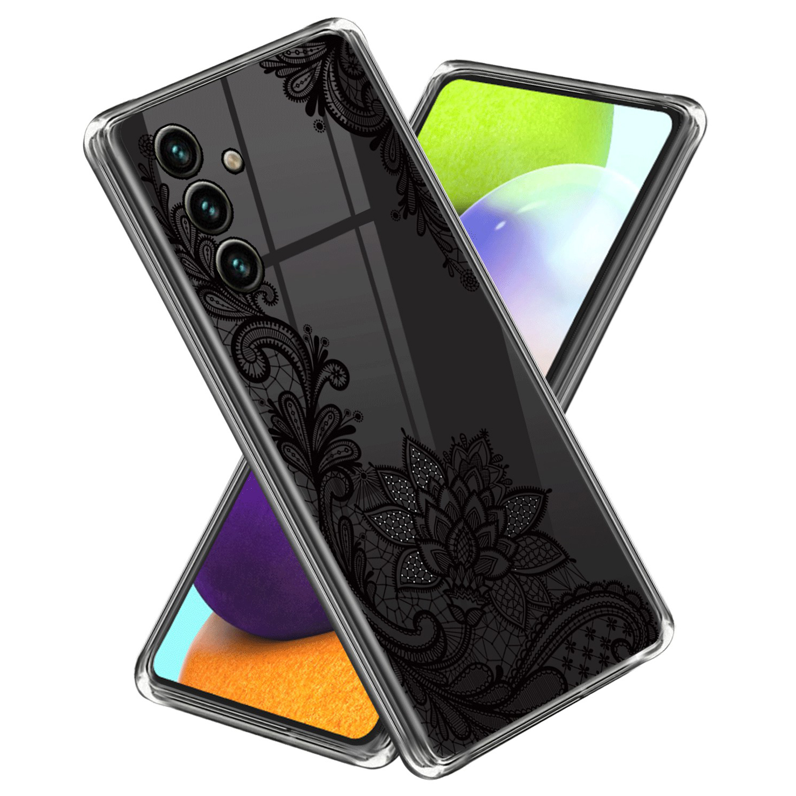 

Für Samsung Galaxy M14 5G Anti-drogen-telefonhülle Imd-muster Druck TPU Schockdcoverabdeckung - Spitzenblume, Galaxy M14 5G