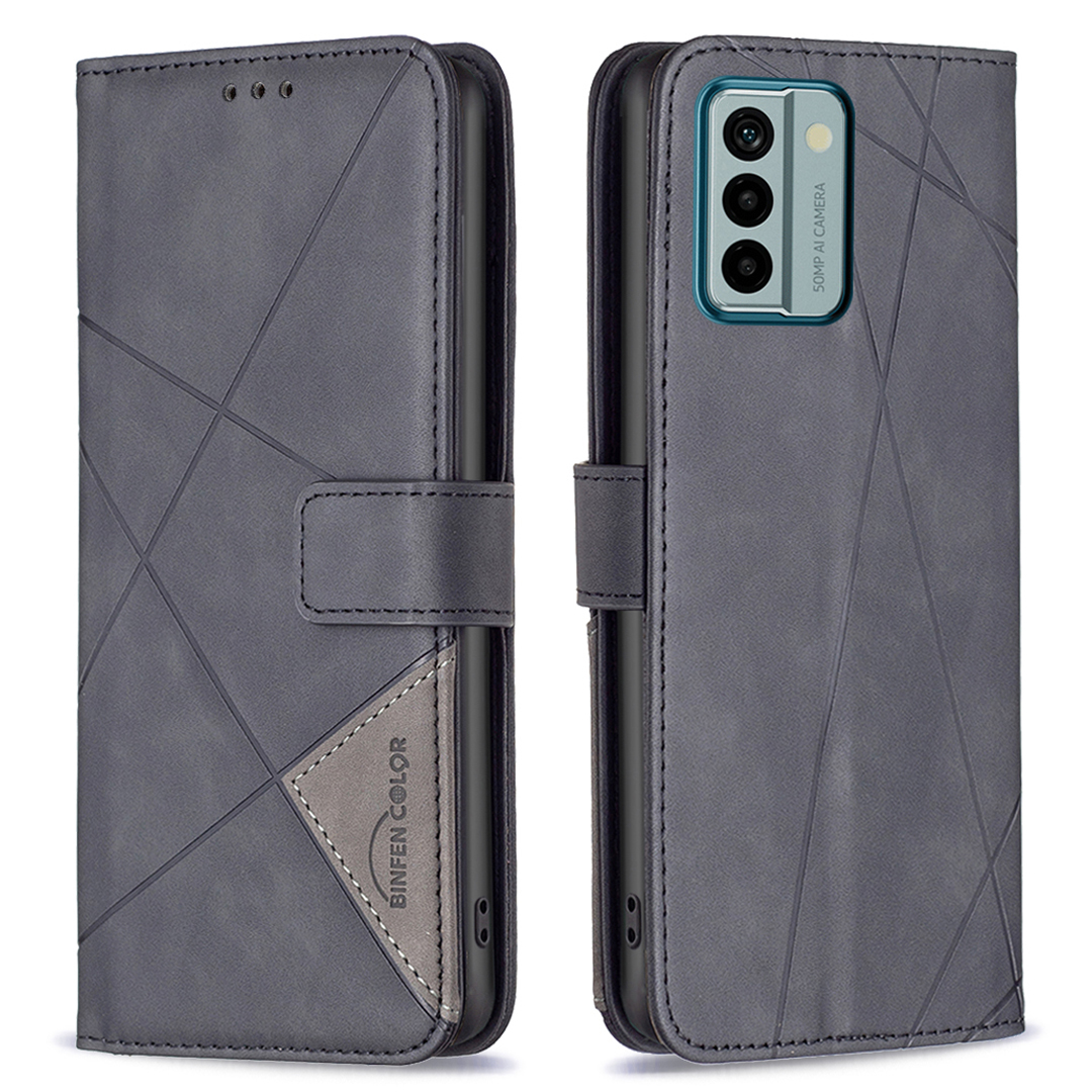 

Binfen Farbe BF05 Für Nokia G22 Folio Flip Geprinktes PU -leder -hülle Wallet Stand Cover - Schwarz, Nokia G22