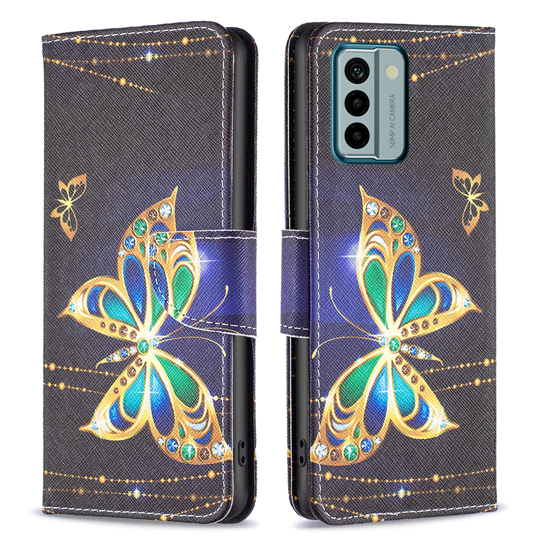 

Binfen -farbe Für Nokia G22 Lederständer Phone Hülle Muster Druckmagnetverschluss Brieftasche Abdeckung - Schmuck Schmetterling, Nokia G22