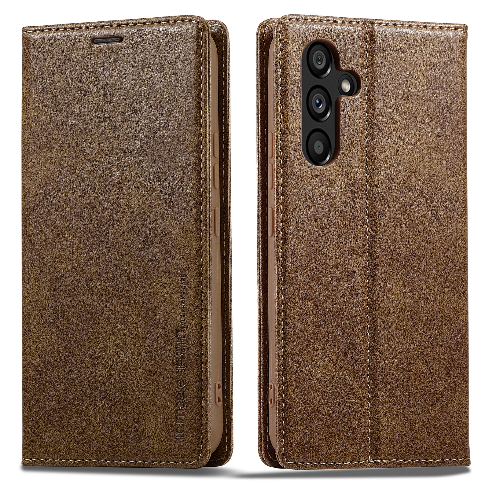 

Lc. Imeeke Für Samsung Galaxy A54 5G PU Leder RFID Blockierende Telefonhülle Wallet Stand Cover - Braun, Galaxy A54 5G