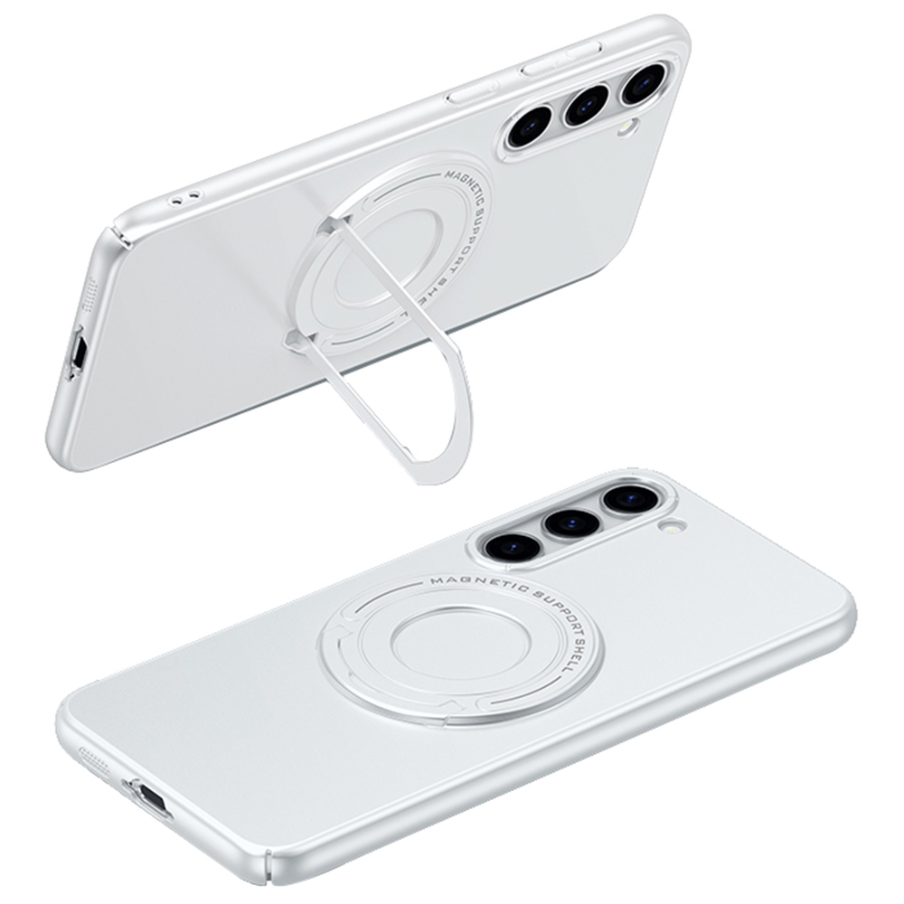 

Für Samsung Galaxy S23 Kickstand -pc+tpu -telefonkoffer Car Mount Telefonabdeckung - Weiss, Galaxy S23