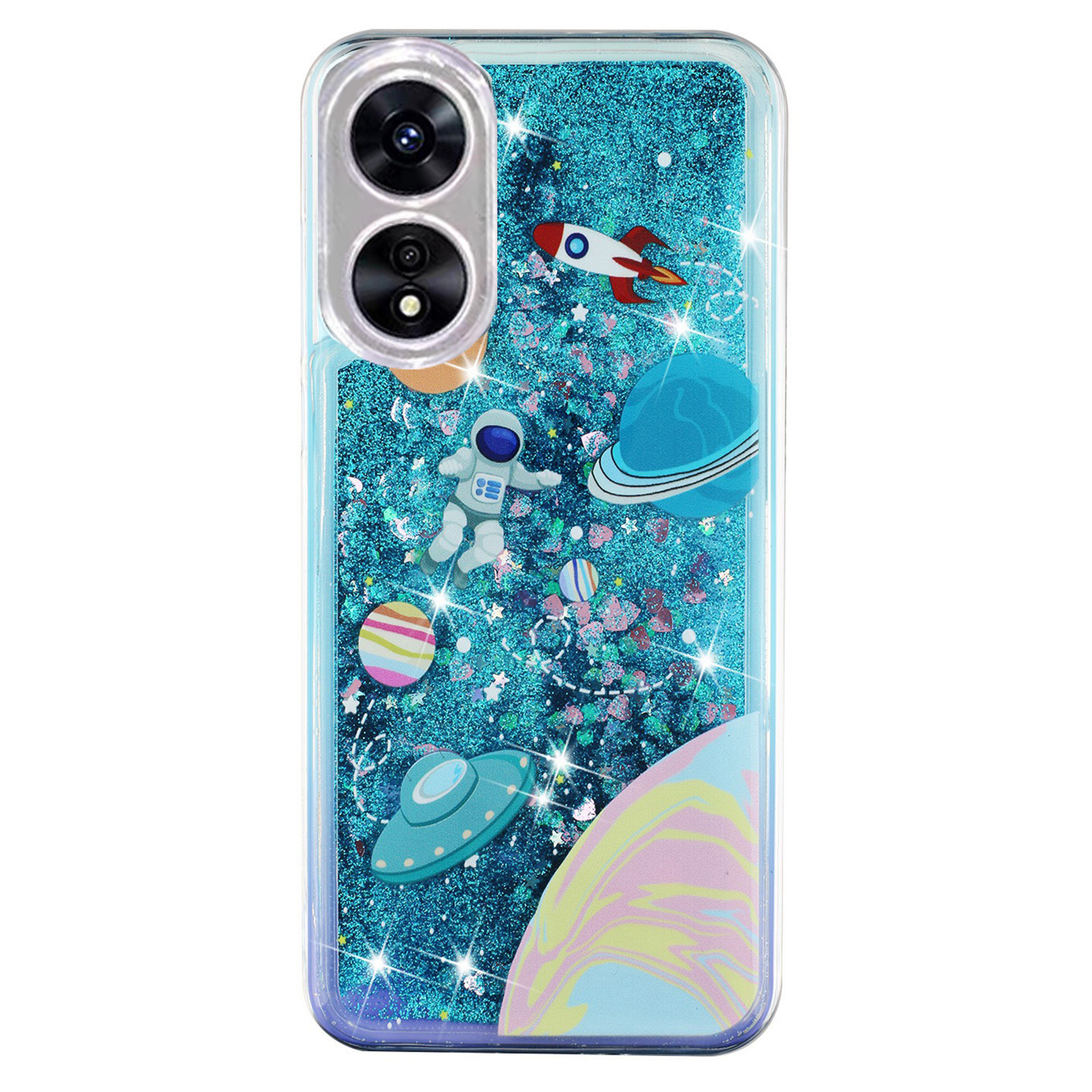 

Für Oppo A17 4g / A17k 4G Quicksand Telefonkoffer-präds-muster Anti-drop-telefon Tpu-abdeckung - Universum, Oppo A17 4G