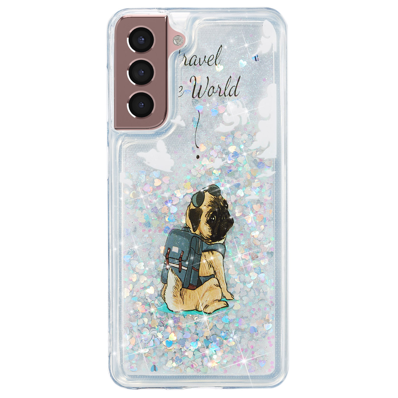 

Für Samsung Galaxy S23+ Glitzer Flüssigkeit Trick Tricksand TPU -telefonabdeckungsmuster -telefonhülle - Hund, Galaxy S23+