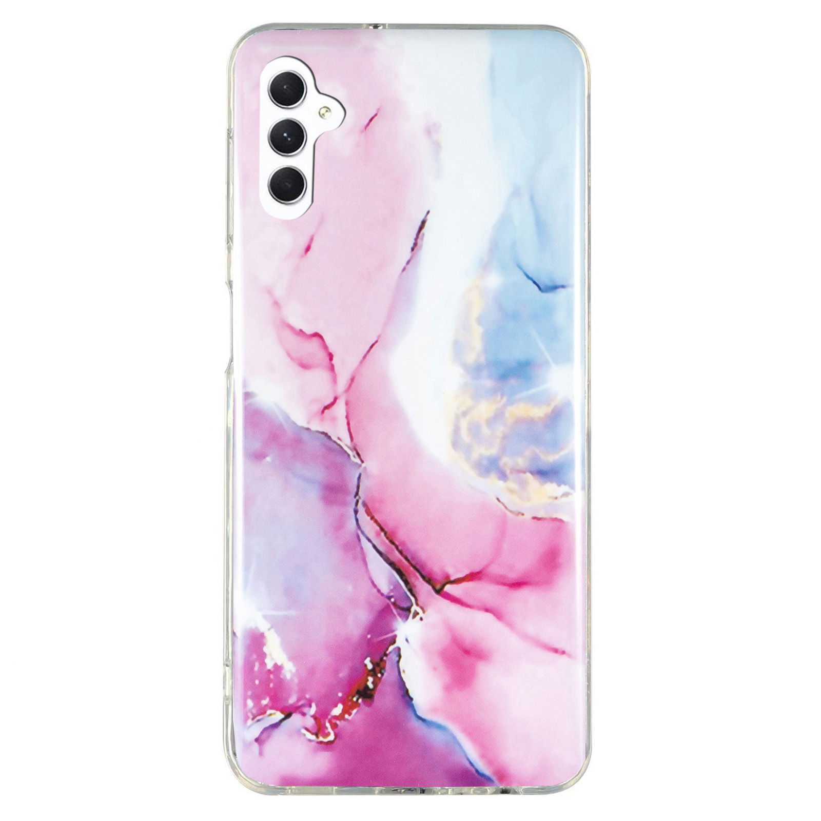 

Für Samsung Galaxy A54 5G Marmormuster Telefon Tpu-hülle Anti-kratzer-imd-telefonabdeckung - Rosa / Blau, Galaxy A54 5G