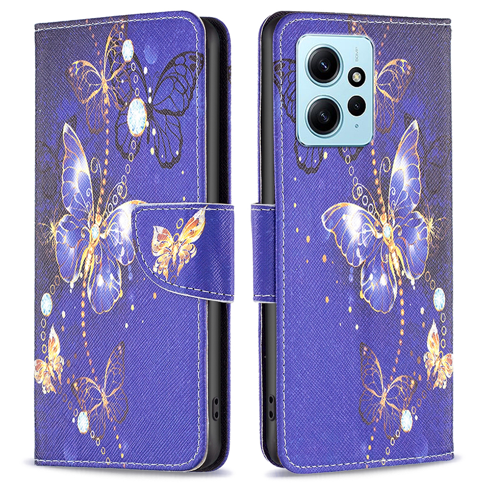 

Binfen -farbe Für Xiaomi Redmi Note 12 4G Muster Druck Lederständer Telefonhülle Brieftaschenabdeckung - Lila Schmetterlinge, Xiaomi Redmi Note 12 4G