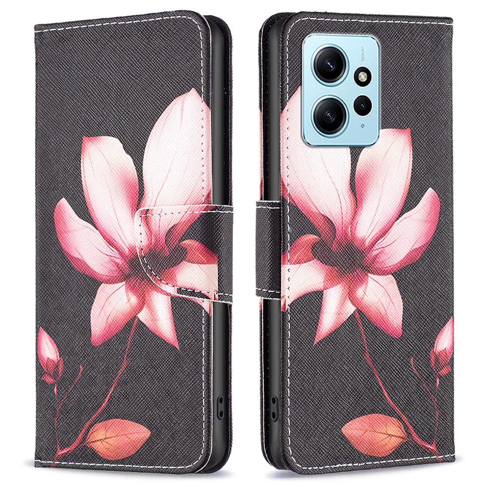 

Binfen -farbe Für Xiaomi Redmi Note 12 4G Muster Druck Lederständer Telefonhülle Brieftaschenabdeckung - Pinke Blume, Xiaomi Redmi Note 12 4G