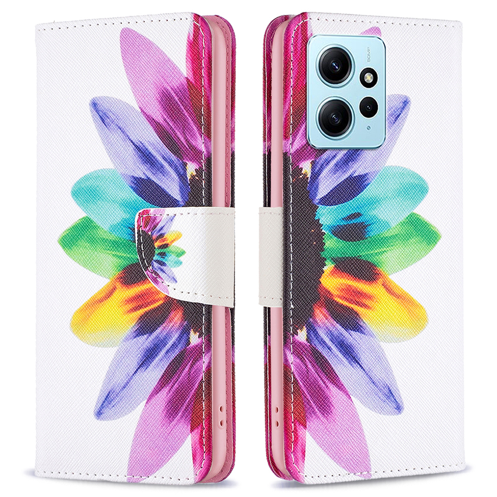 

Für Xiaomi Redmi Hinweis 12 4G Anti-drogen-muster Druckphase PU Leder-brieftasche Abdeckung - Sonnenblume, Xiaomi Redmi Note 12 4G