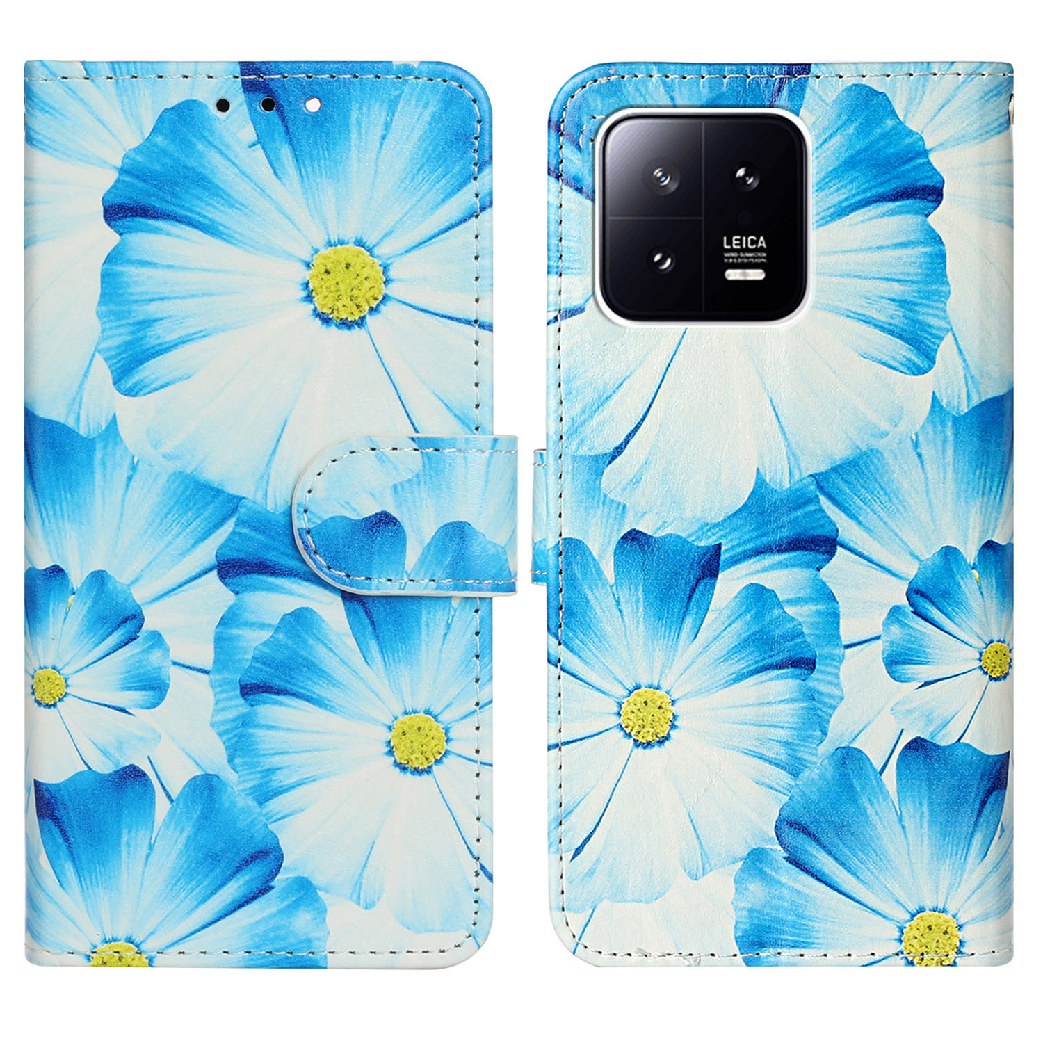 

Für Xiaomi 13 Pro 5G Wallet Phone Haufen Muster Druckleder -leder -flip -abdeckung Mit Ständer - Orchidee, Xiaomi 13 Pro 5G