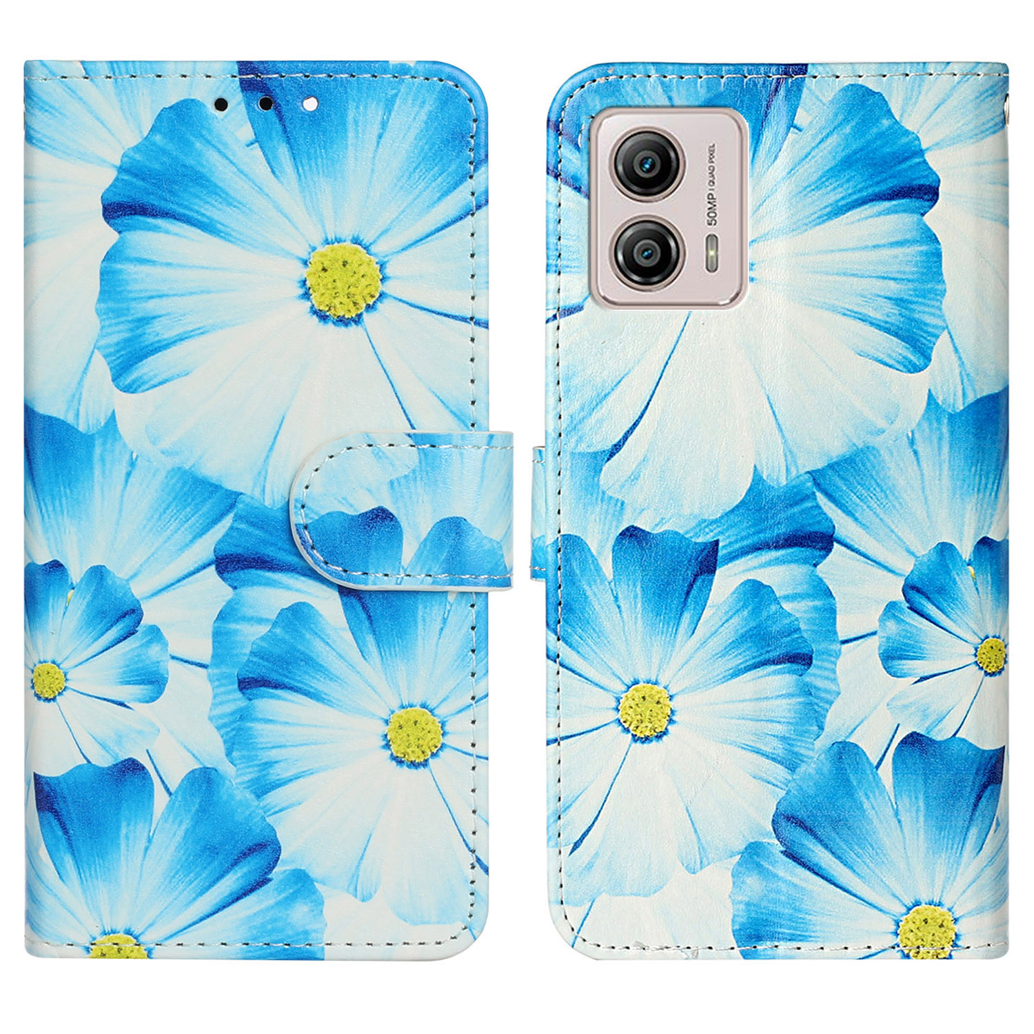 

Für Motorola Moto G73 5G Schockdosenkoffer Muster Druckleder -leder -telefonabdeckung Mit Brieftasche - Orchidee, Motorola Moto G73 5G