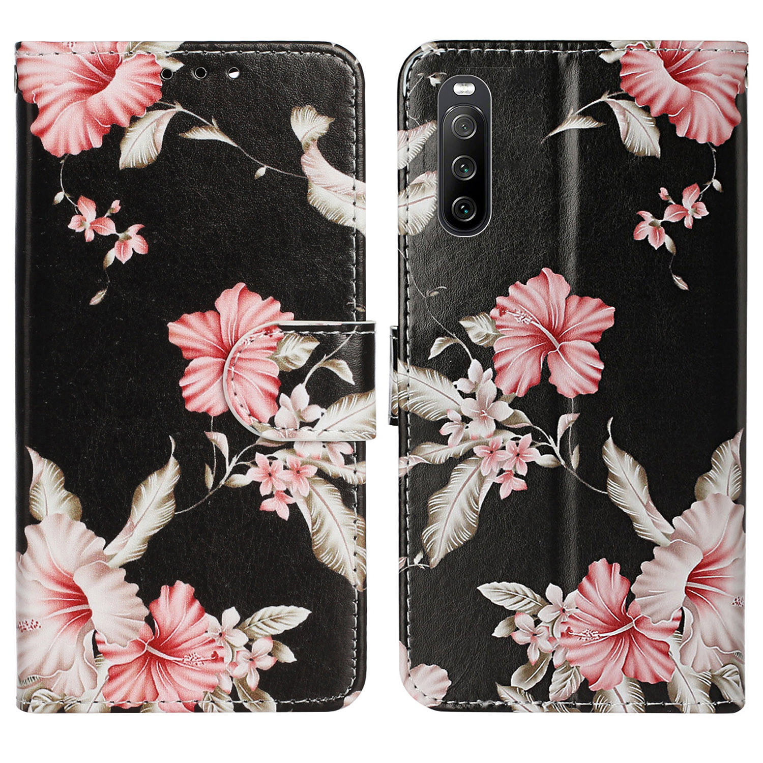 

Brieftasche Telefonhülle Für Sony Xperia 10 V Kratzfeste Telefon-shell-muster-drucken Lederabdeckung - Azalee, Sony Xperia 10 V
