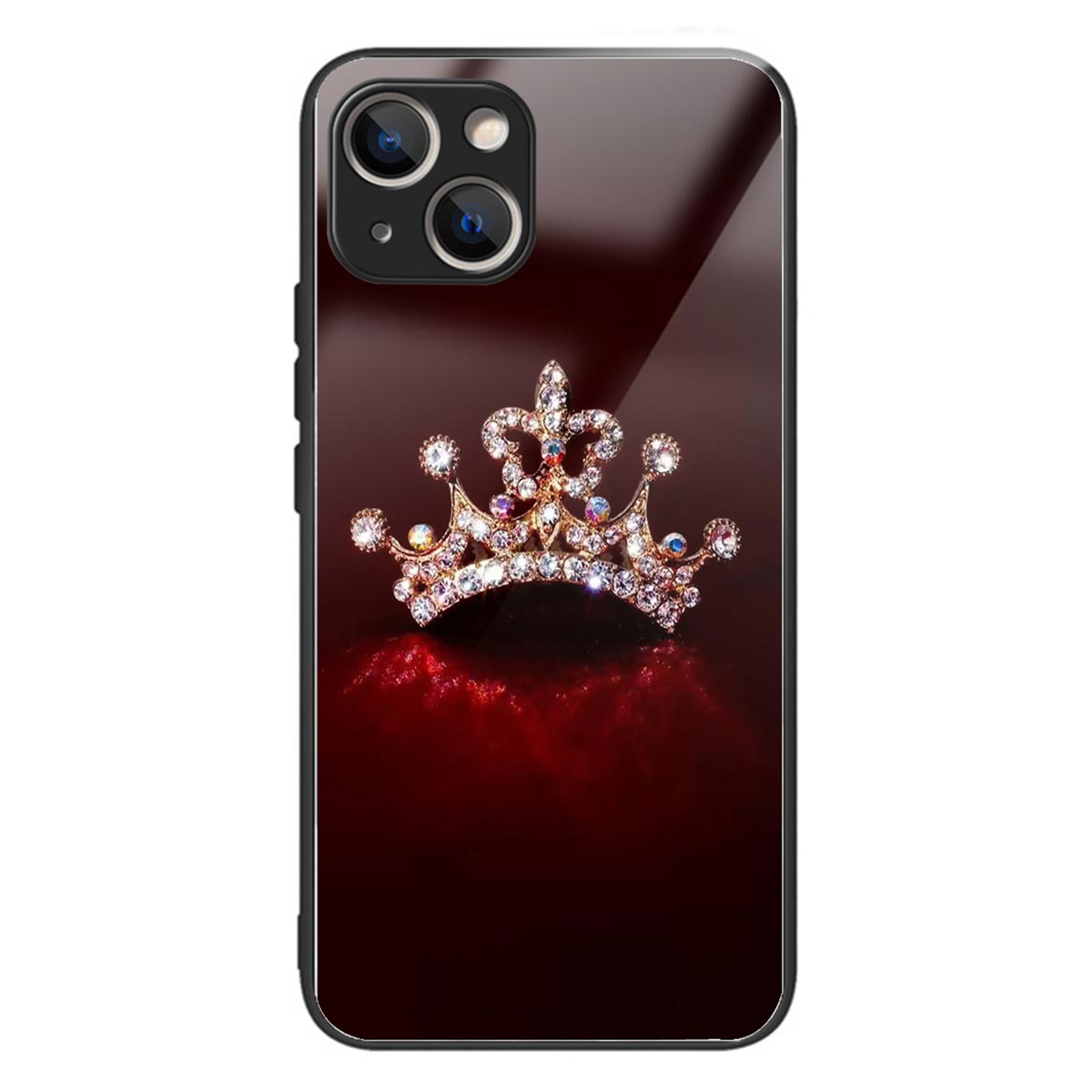 

Schutzhülle Für Iphone 14 Tempured Glas TPU Haste Muster Drucktele - Stil D, iPhone 14
