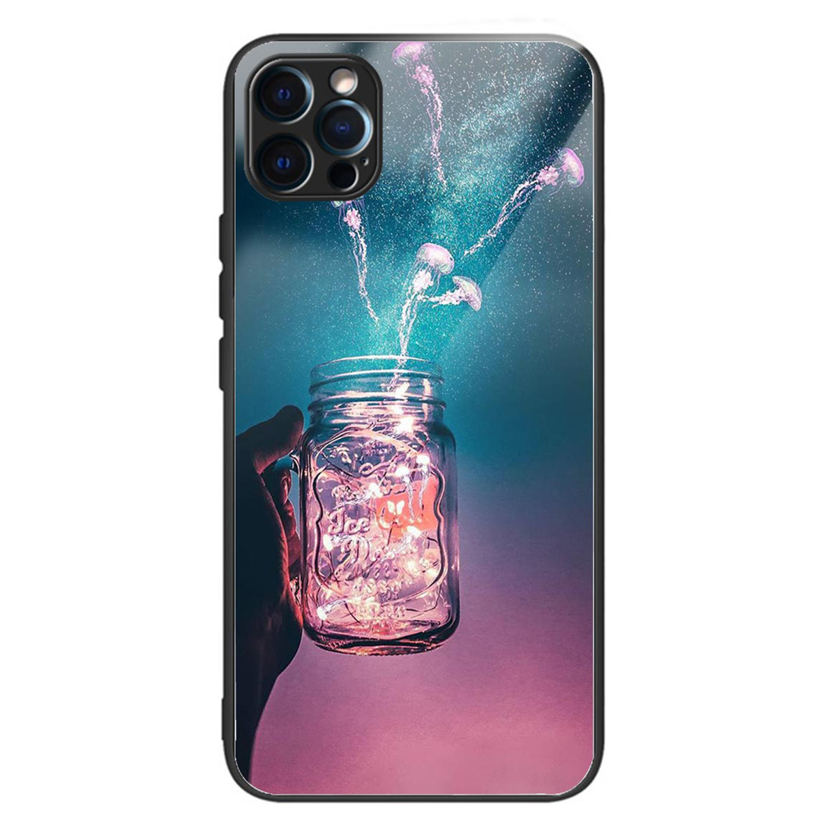 

TPU -hülle Von Tempered Glass Für Iphone 14 Pro Protective Deckungsmuster Druck Telefonschale Drucken - Stil J, iPhone 14 Pro