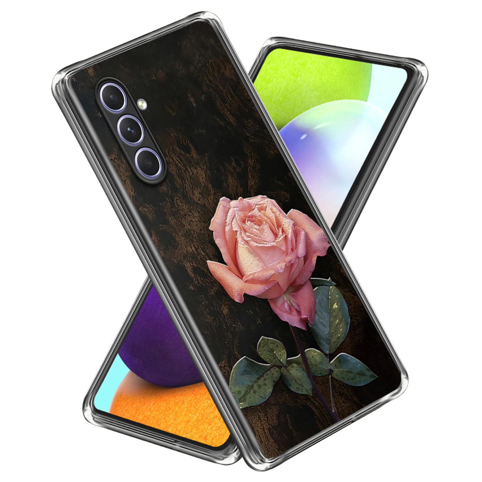 

Für Samsung Galaxy A14 5G Musterdruck TPU Phone Case Schockschutz -schutzhilfeabdeckung - Rose, Galaxy A14 5G