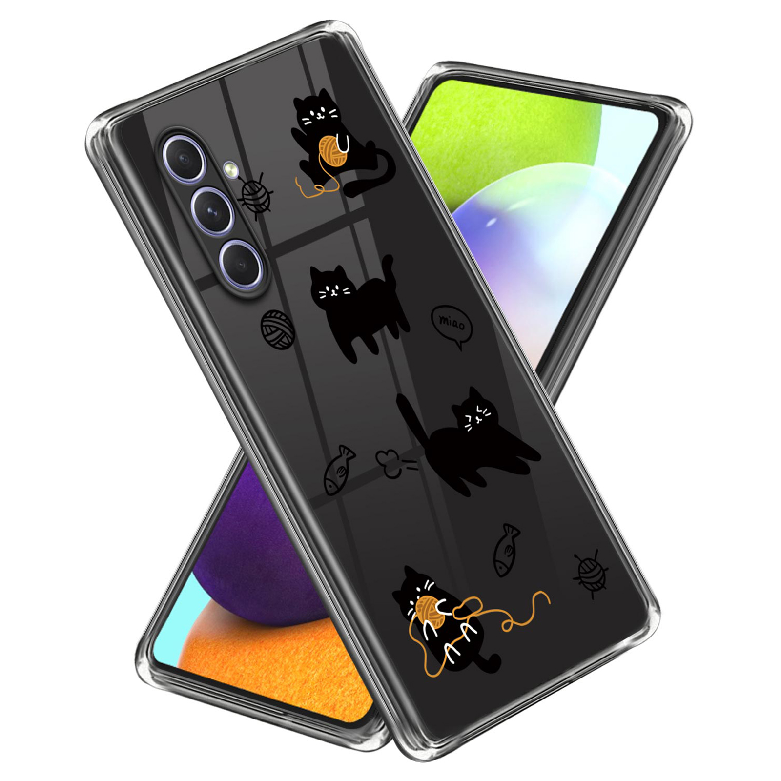 

Für Samsung Galaxy A34 5G Soft TPU Phone -hülle -muster -drucken Rückdeckabdeckung - Katzenstricken, Galaxy A34 5G