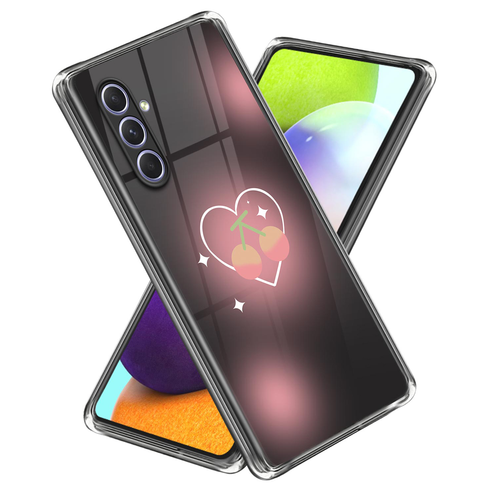 

Für Samsung Galaxy A34 5G Soft TPU Phone -hülle -muster -drucken Rückdeckabdeckung - Kirschherz, Galaxy A34 5G