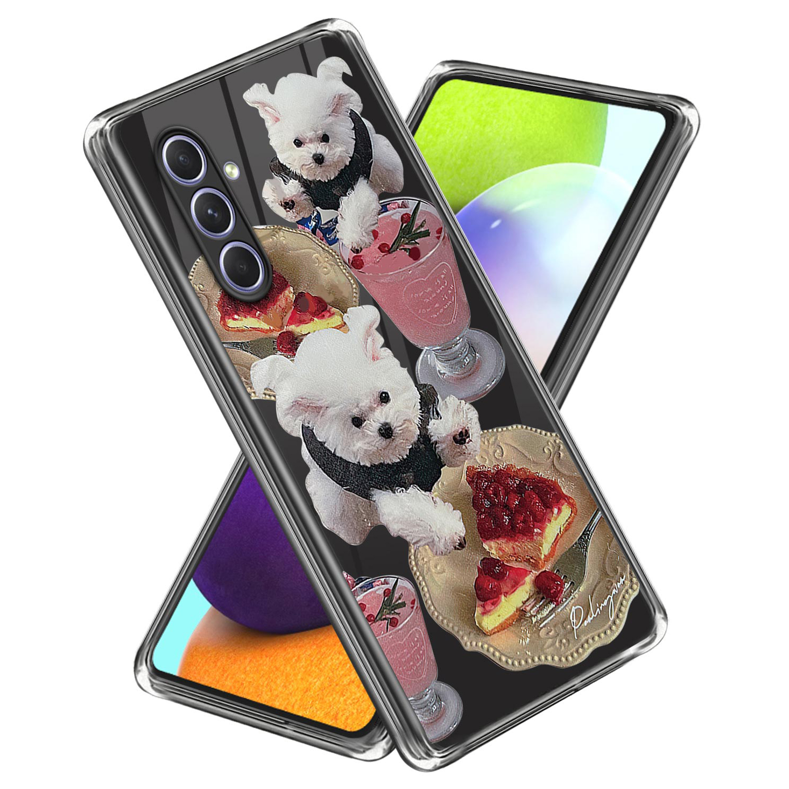 

Für Samsung Galaxy A34 5G Soft TPU Phone -hülle -muster -drucken Rückdeckabdeckung - Hund / Nachtisch, Galaxy A34 5G