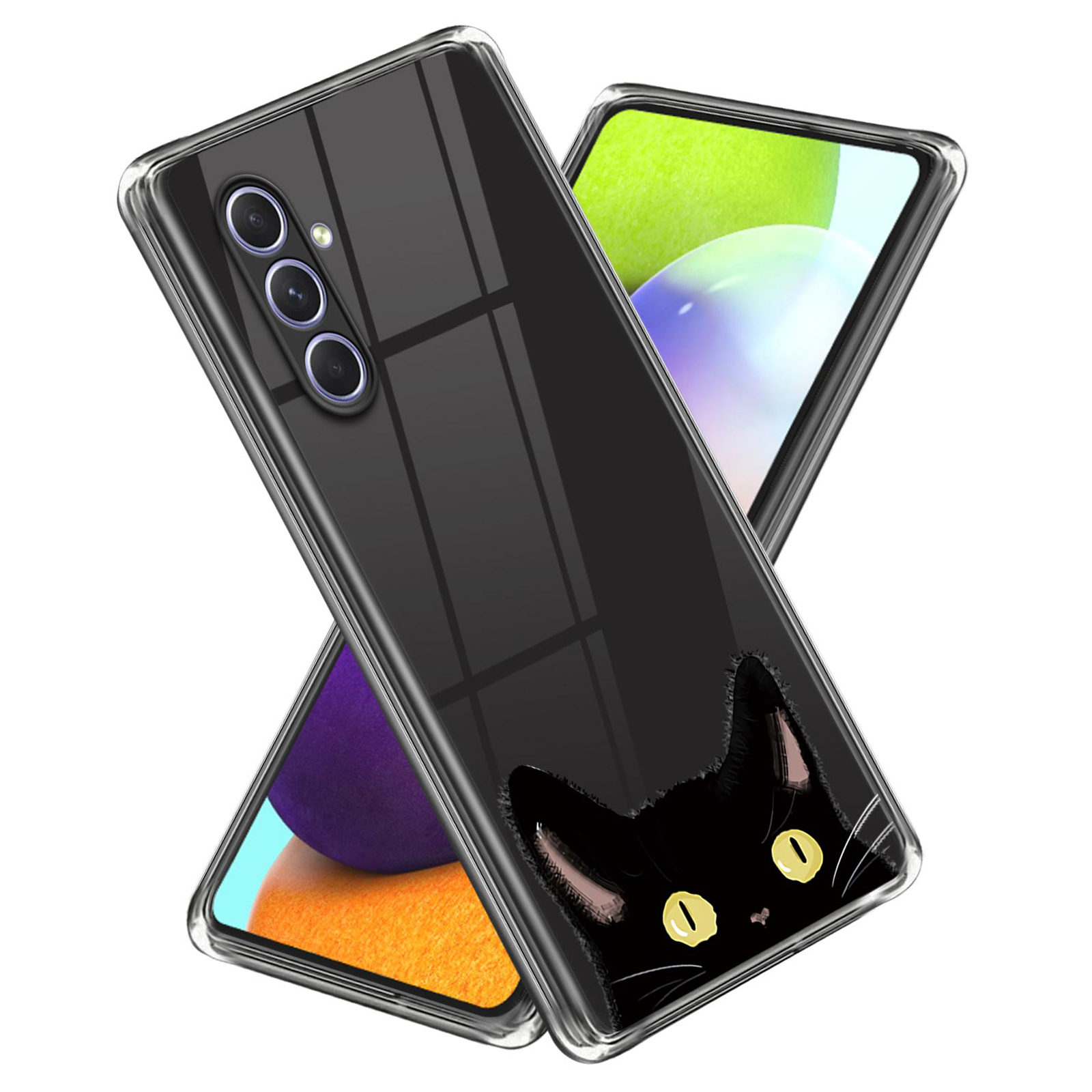 

Für Samsung Galaxy A34 5G Soft TPU Phone -hülle -muster -drucken Rückdeckabdeckung - Neugierige Katze, Galaxy A34 5G