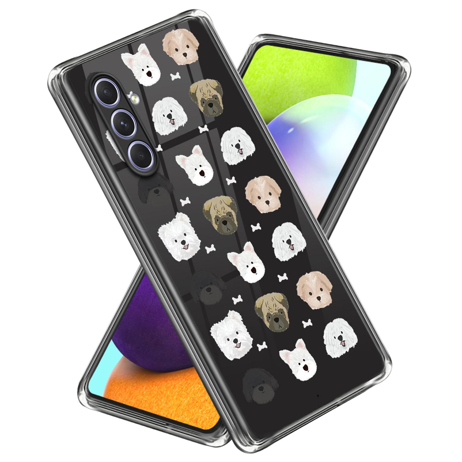 

Für Das Samsung Galaxy A54 5G Soft TPU Schockdeliedelie -hülle -muster -druckschutz -rückzugabdeckung - Hundekopf, Galaxy A54 5G