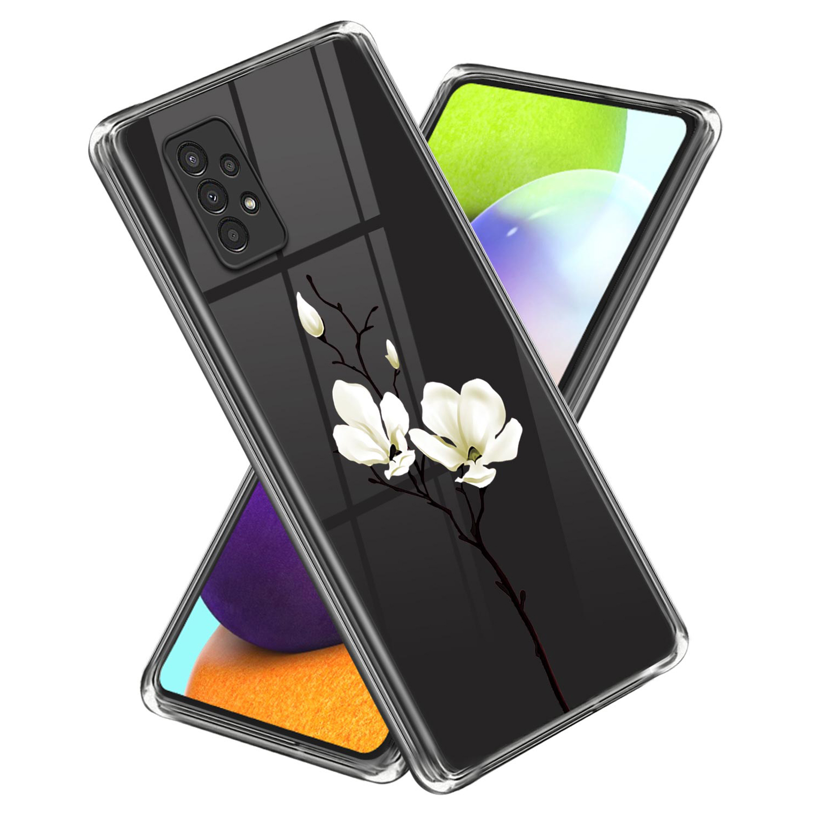 

Für Samsung Galaxy A13 4G Drop Protection Soft TPU -fallmuster -druckung Telefonabdeckung - Magnolie, Galaxy A13 4G