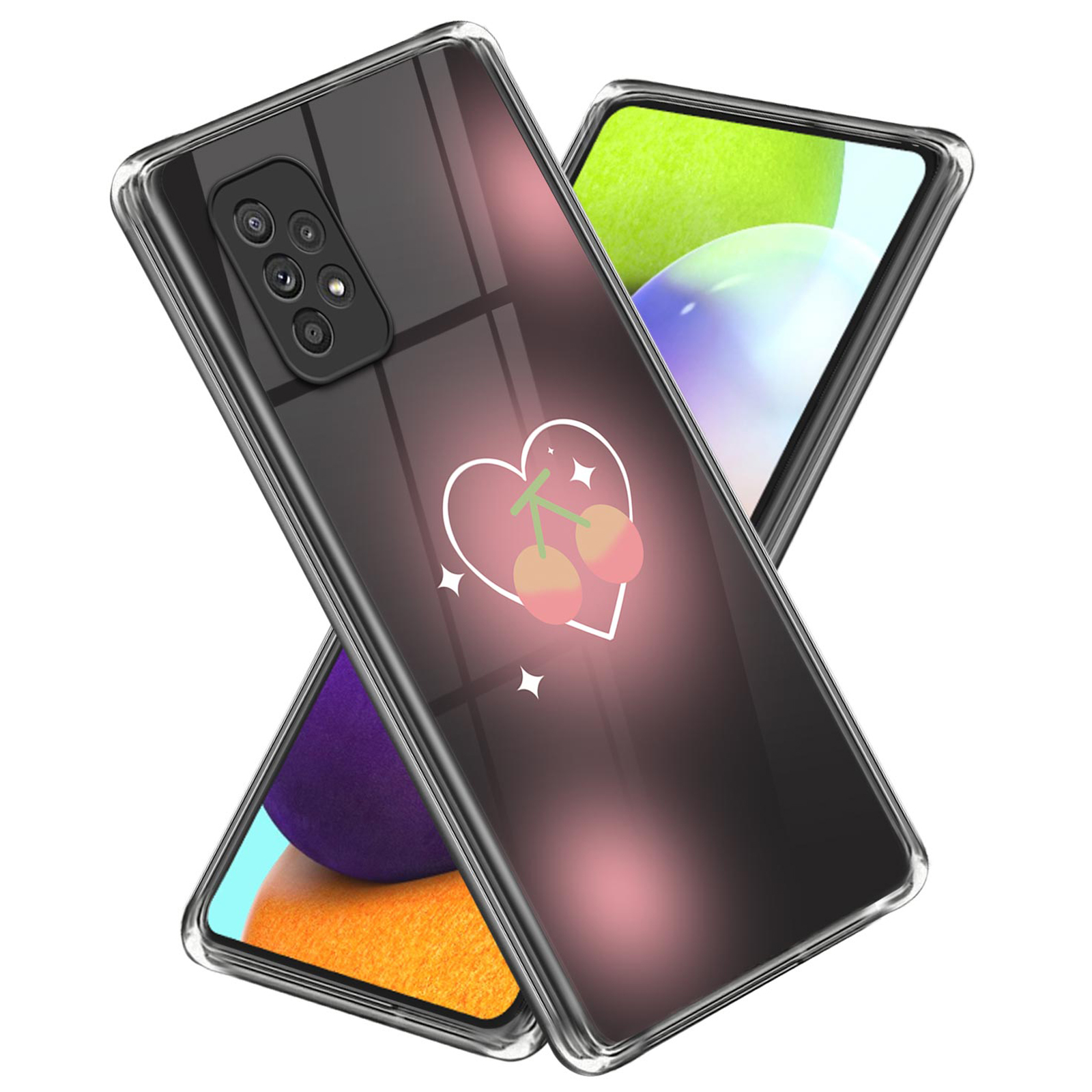 

Für Samsung Galaxy A33 5G Muster Druckphase Case Soft TPU Slim Fit Deckung - Kirschherz, Samsung Galaxy A33 5G