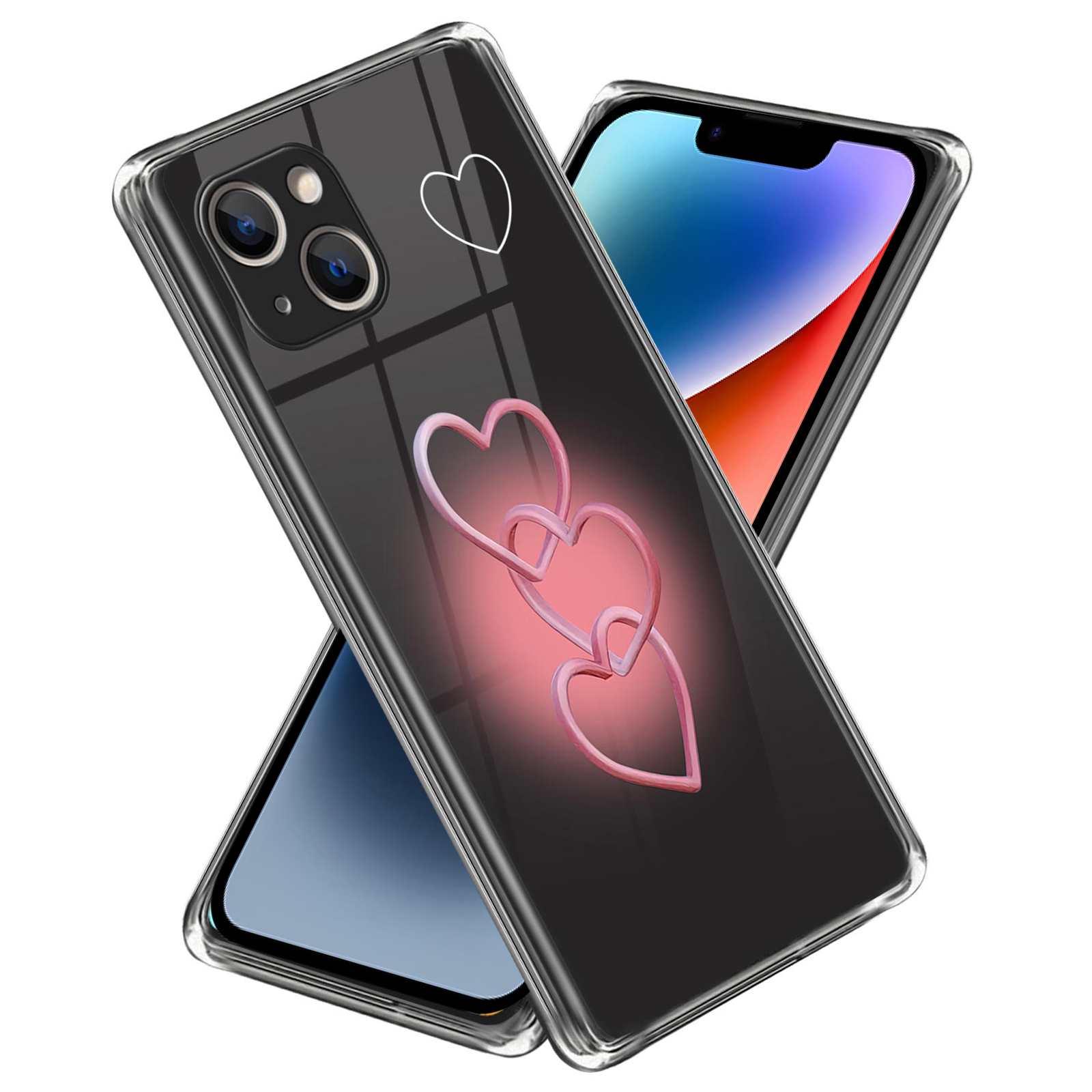 

Musterdruckphase Für Iphone 14, Anti-drop-tpu-mobiel-telefonabdeckung - Dreiliebe, iPhone 14