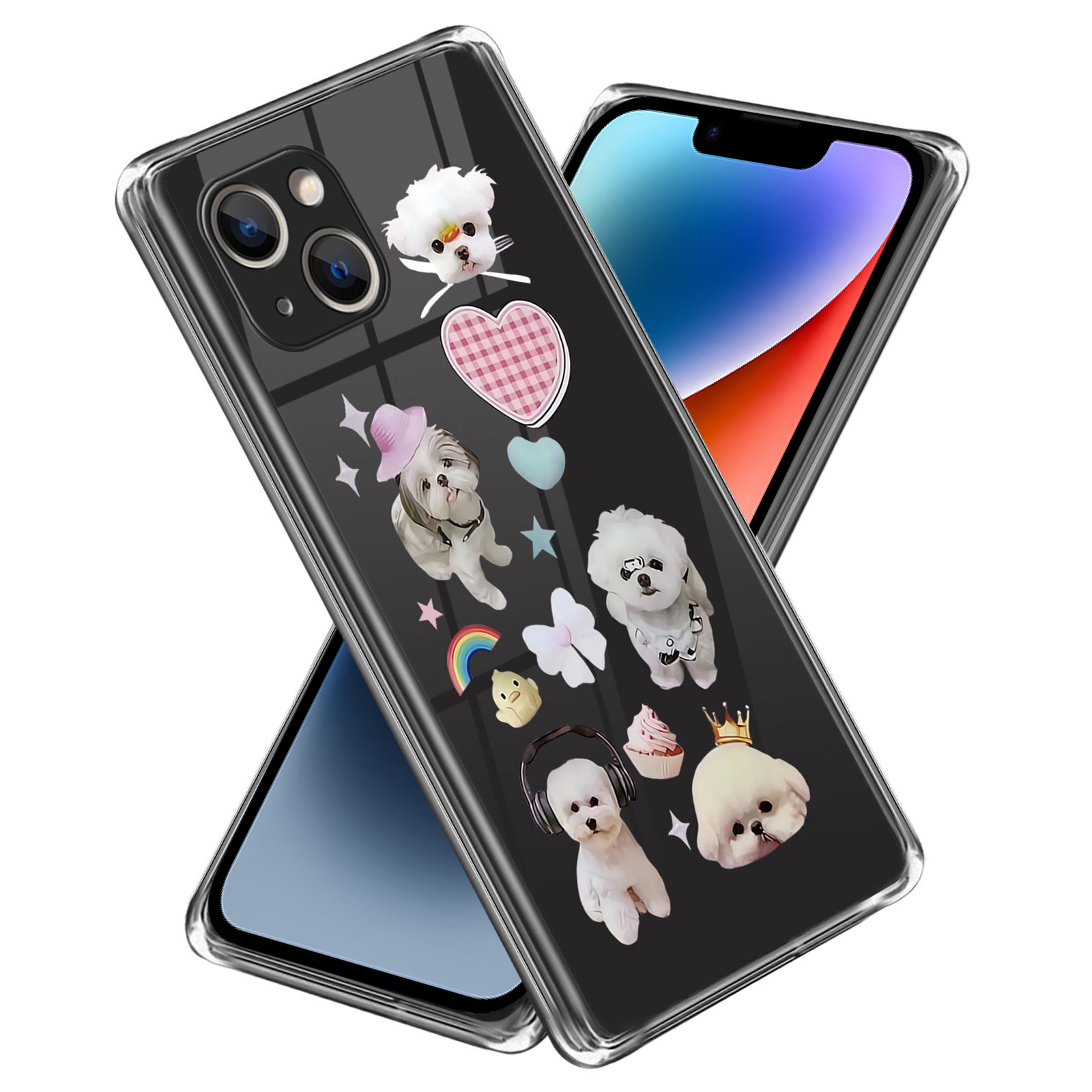 

Musterdruckphase Für Iphone 14, Anti-drop-tpu-mobiel-telefonabdeckung - Haustier Hund, iPhone 14