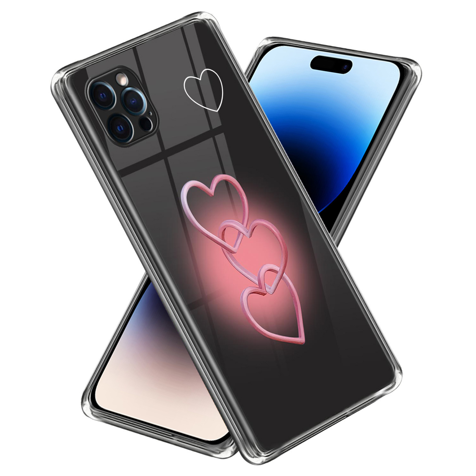 

For iPhone 14 Pro Max Pattern Printing Phone Case Anti-scratch Soft TPU Back Cover - Three-Love, iPhone 14 Pro Max