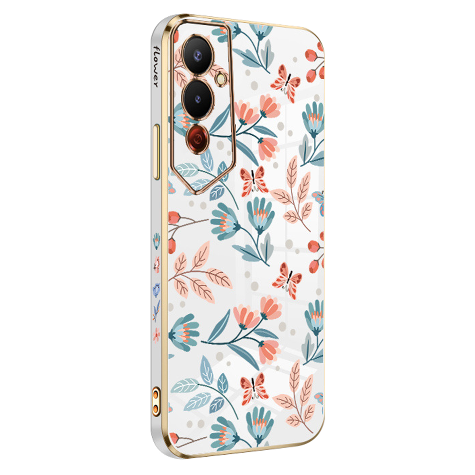 

Rzants Für Tecno Pova 4 4g Blumen Schmetterlingsmuster Telefonhülle TPU -elektroplatten -telefonabdeckung - Weiss, Tecno Pova 4 4G