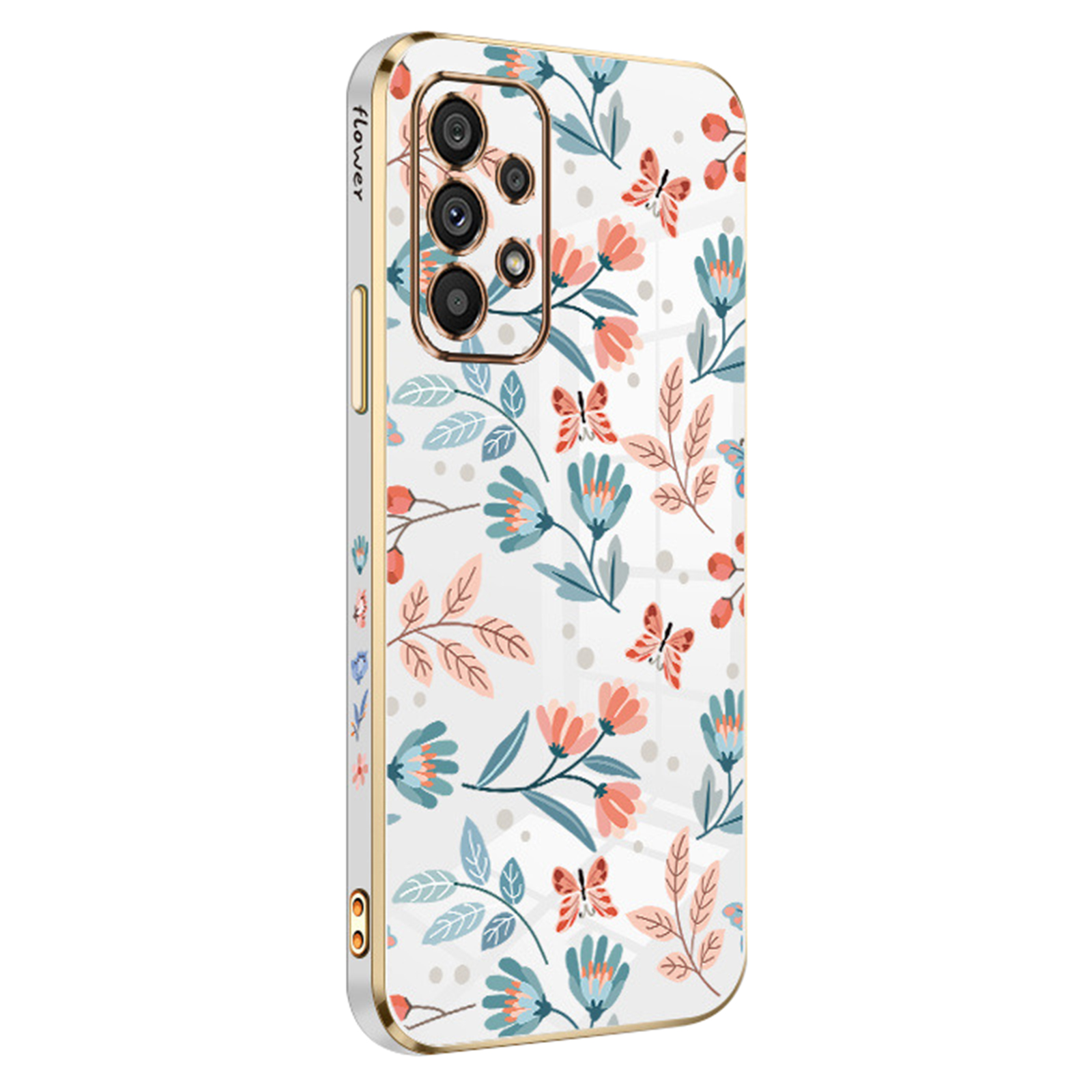 

Rzants Für Samsung Galaxy A32 5G / M32 5G Weiche TPU -elektroplatten -telefonhülle Blüten Schmetterlingsmuster Mobiltelefonabdeckung - Weiss, Galaxy A32 5G