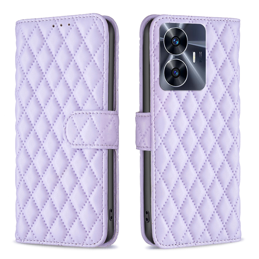 

Binfen Color BF Style-14 Für Realme C55 Telefonständer Hülle Brieftasche PU Leder Telefonabdeckung - Lila, Realme C55