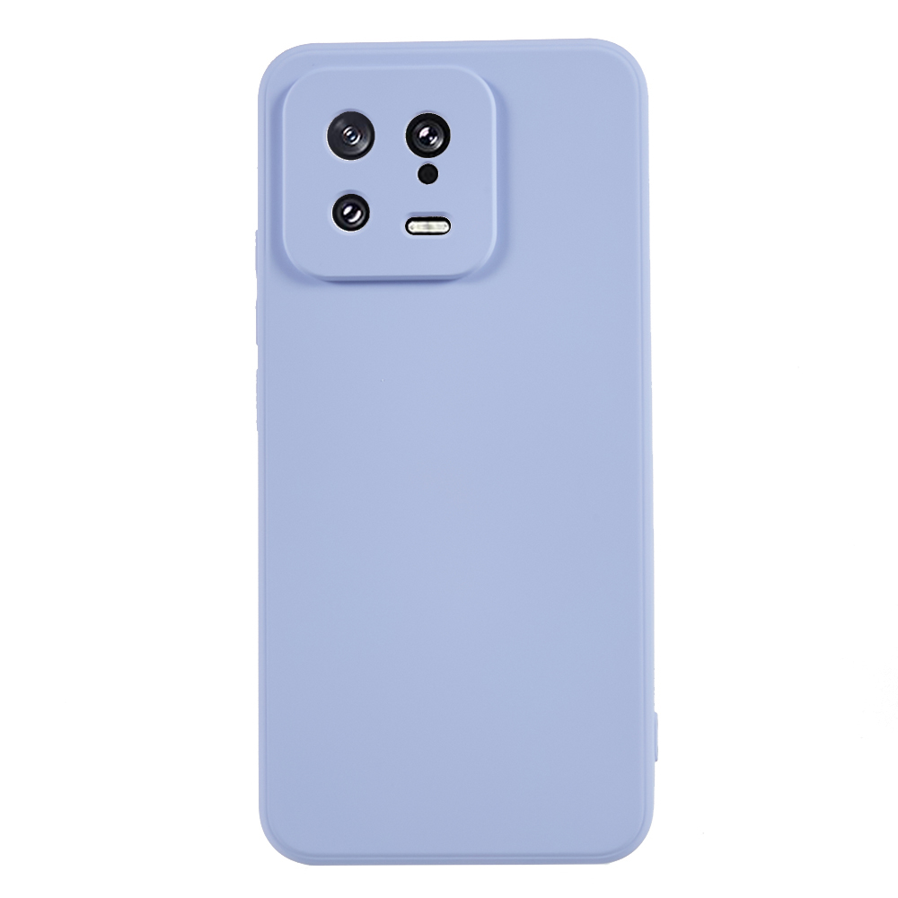 

Für Xiaomi 13 5G Anti-kratzer-tpu-telefonhülle Faserfaserauskleidung Gummierte Schutzabdeckung - Helles Lila, Xiaomi 13