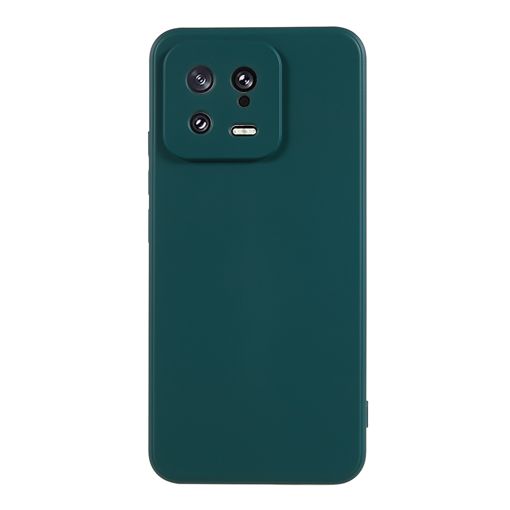 

Für Xiaomi 13 5G Anti-kratzer-tpu-telefonhülle Faserfaserauskleidung Gummierte Schutzabdeckung - Armeegrün, Xiaomi 13