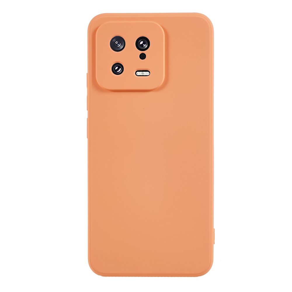 

Für Xiaomi 13 5G Anti-kratzer-tpu-telefonhülle Faserfaserauskleidung Gummierte Schutzabdeckung - Orange, Xiaomi 13