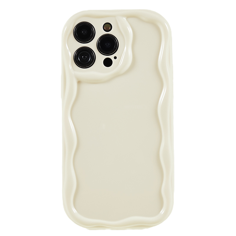 

Für Iphone 14 Pro Max Back Cover Wave Design Soft TPU Anti-drop-telefonhülle - Weiss, iPhone 14 Pro Max