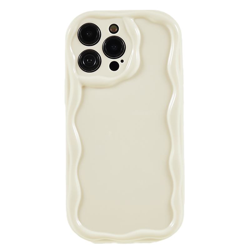 

Für Iphone 14 Pro Protective Cover Wave Design Flexible Tpu-anti-drop-mobilfunkhülle - Weiss, iPhone 14 Pro