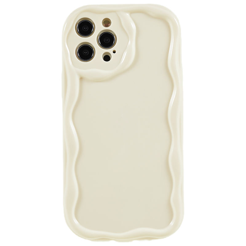 

Für Das Iphone 14 Plus Kreatives Wellendesign Drop-sof-deckung Soft Tpu-telefonhülle - Weiss, iPhone 14 Plus