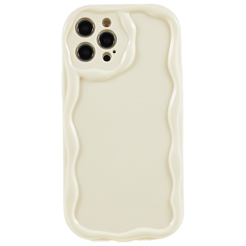 

Für Das Iphone 13 Wave Design Soft TPU Mobile Case Anti-drop-schutzabdeckung - Weiß, iPhone 13