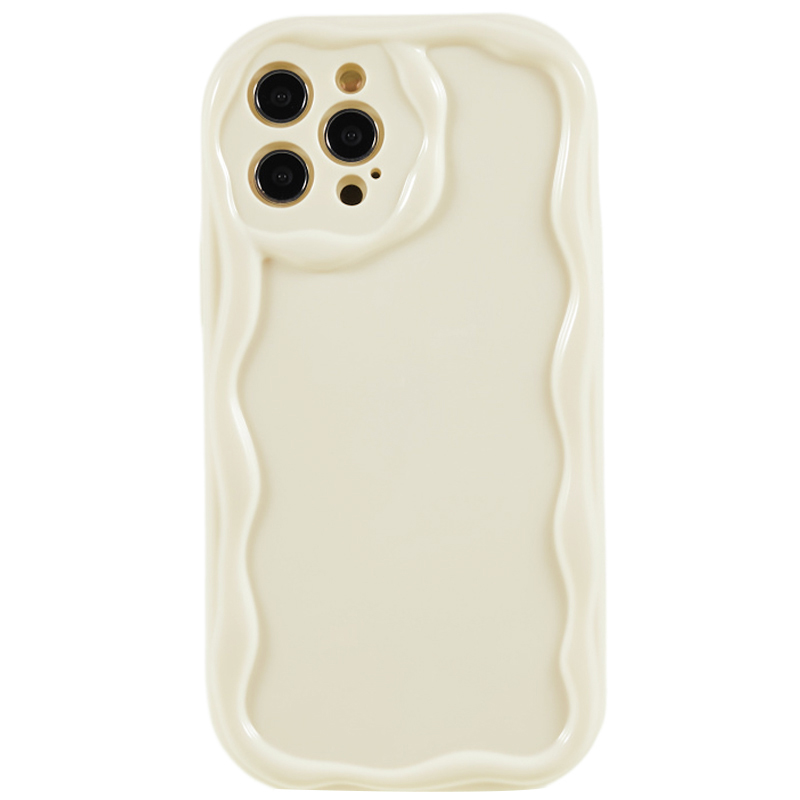 

Für Das Iphone 12 Pro 6.1-zoll-wellendesign Deckung Smartphone Deckung Soft TPU Anti-kratzer-telefonhülle - Weiss, iPhone 12 Pro