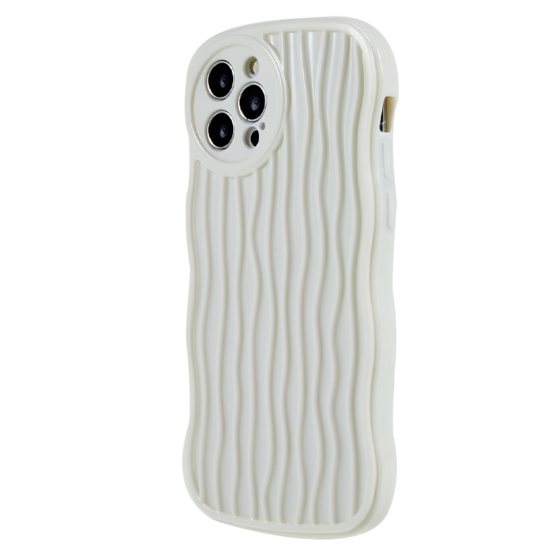 

Soft TPU -telefonabdeckung Für Iphone 12 Pro Max, Wellenkandte Schutzmärbungshülle - Weiss, iPhone 12 Pro Max