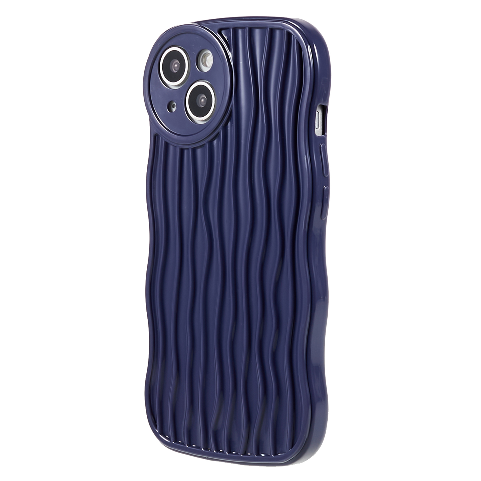 

Anti-drop-telefonhülle Für Iphone 14 Wellenkante Soft TPU Deckung Schutz Telefonschale - Dunkelviolett, iPhone 14