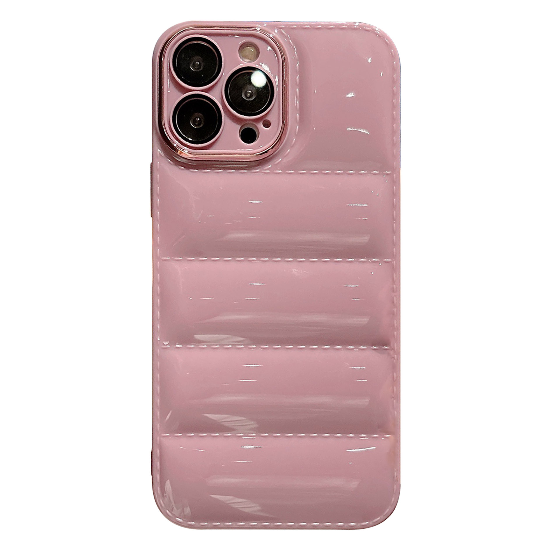 

Back Case Für Iphone 12 Pro 6,1 Zoll Down Jacke TPU -telefonabdeckung Mit Plastiklinsenfilm - Lila, iPhone 12 Pro