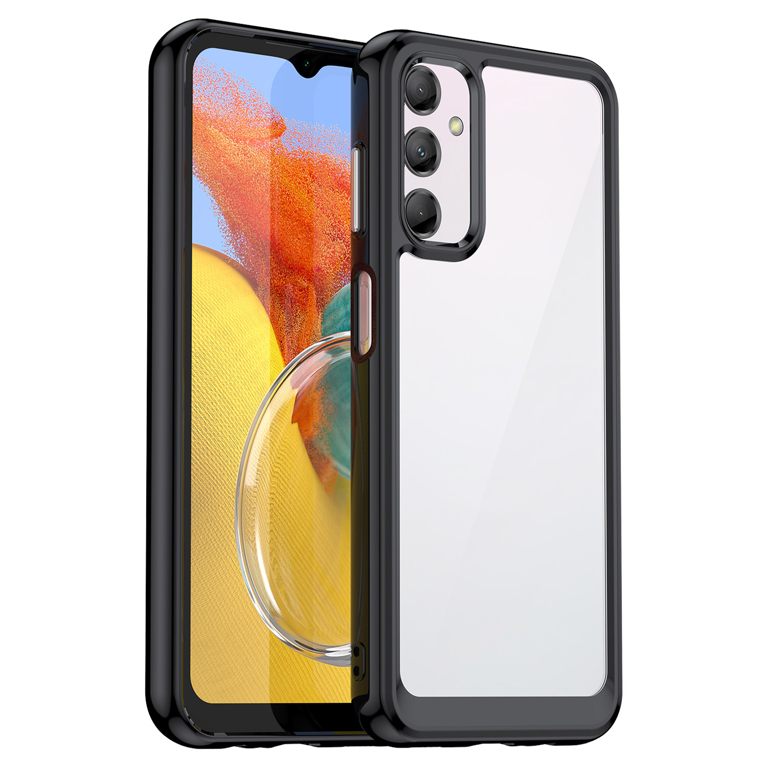

Für Samsung Galaxy M14 5G Drop-sof-tpu+acryl-telefonhülle Löschen Sie Die Schutzabdeckung Von Telefonschalen. - Schwarz, Galaxy M14 5G