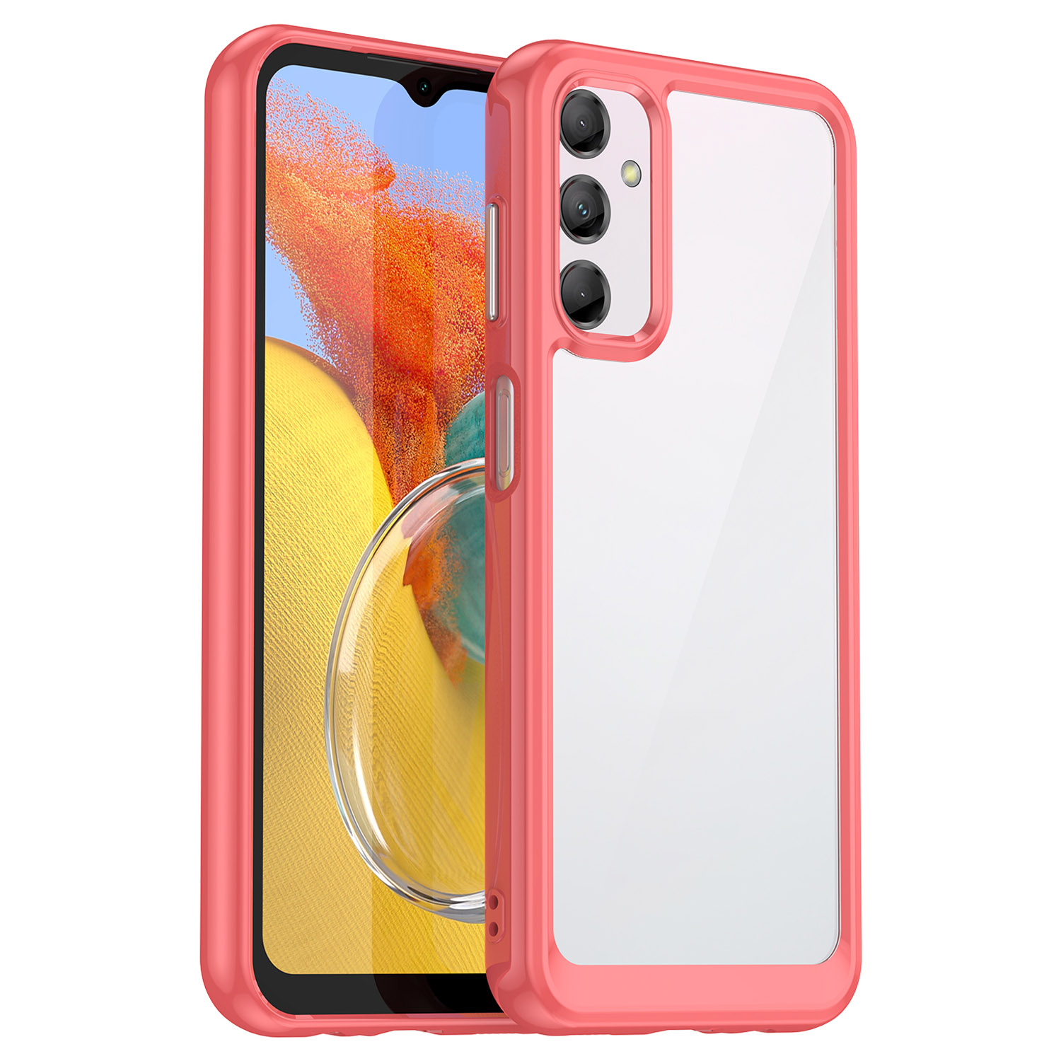 

Für Samsung Galaxy M14 5G Drop-sof-tpu+acryl-telefonhülle Löschen Sie Die Schutzabdeckung Von Telefonschalen. - Rot, Galaxy M14 5G