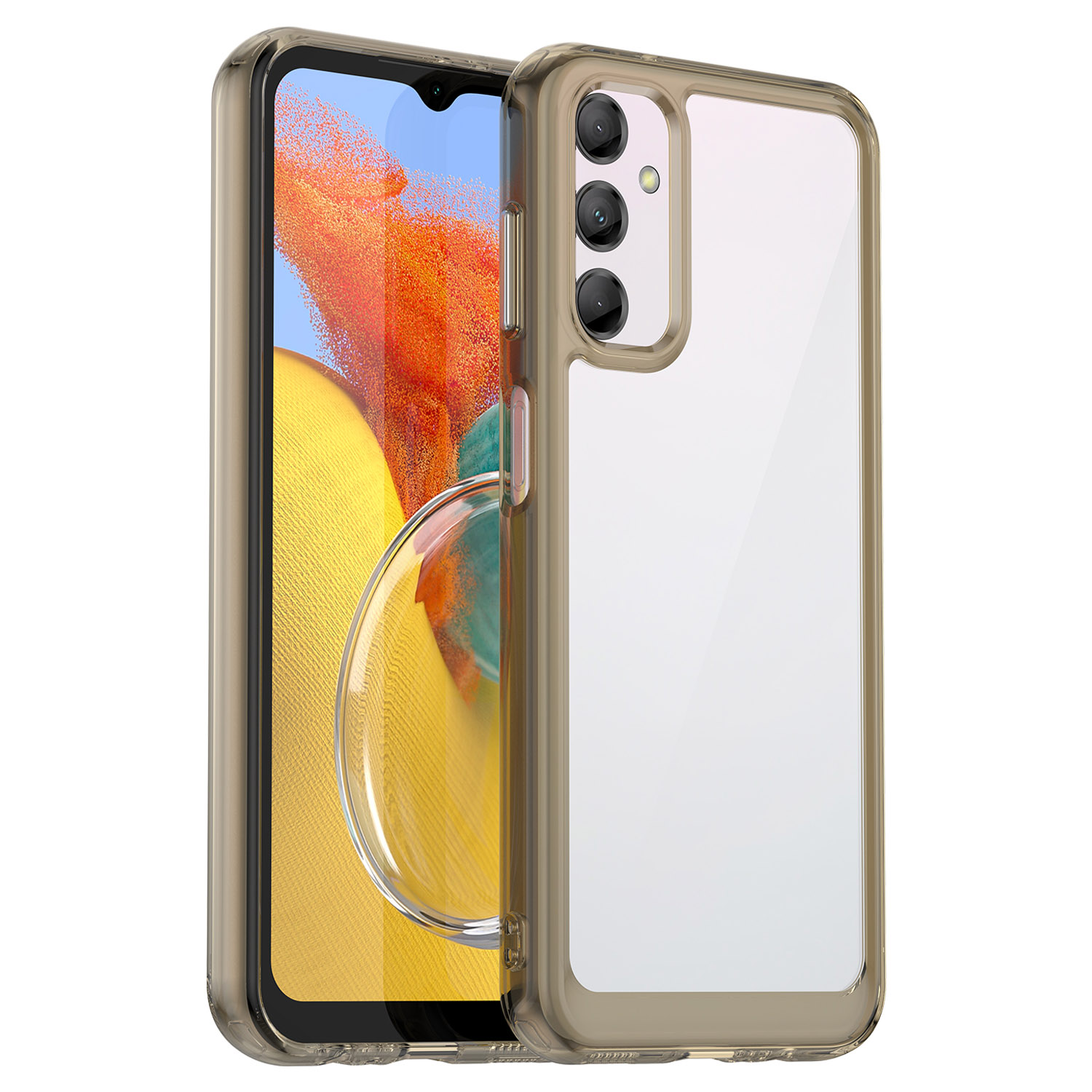 

Für Samsung Galaxy M14 5G Drop-sof-tpu+acryl-telefonhülle Löschen Sie Die Schutzabdeckung Von Telefonschalen. - Transparent Grau, Galaxy M14 5G