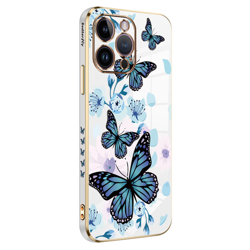 

Rzants Elektroplierend TPU -hülle Für Iphone 13 Pro 6,1 Zoll, Blauem Schmetterling Bedrucktes Schutztelefonabdeckung - Weiss, iPhone 13 Pro