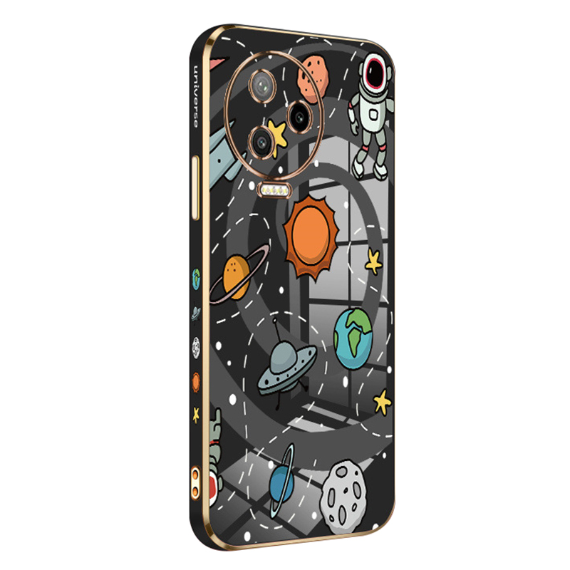 

Rzants Für Infinix Note 12 Pro 4G Ultraleichter Telefonhülle Toy Planet Muster Elektroplatten TPU -telefonabdeckung - Schwarz, Infinix Note 12 Pro 4G